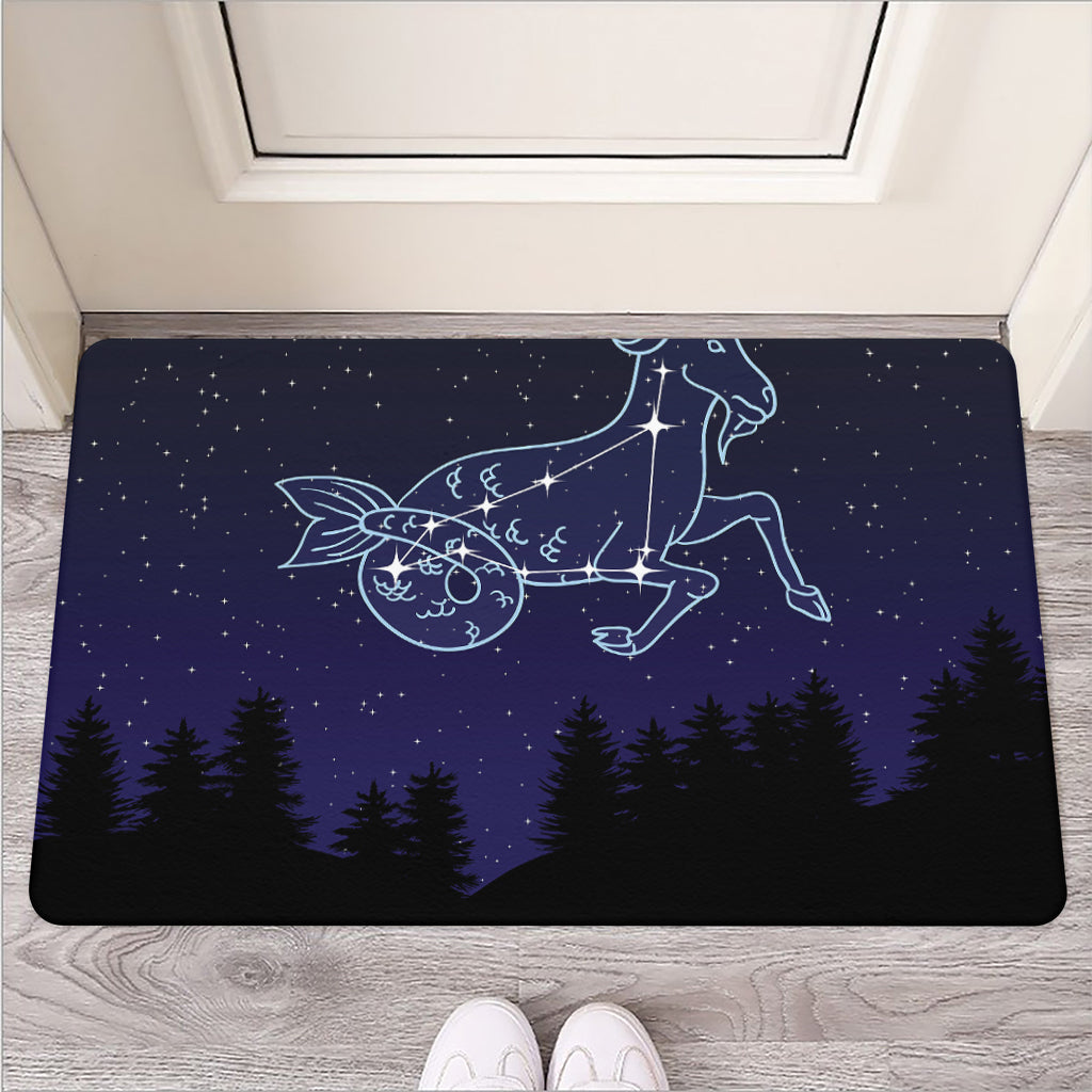 Capricorn Constellation Print Rubber Doormat