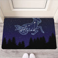 Capricorn Constellation Print Rubber Doormat