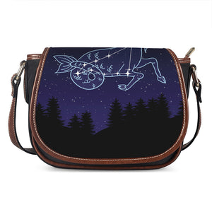 Capricorn Constellation Print Saddle Bag