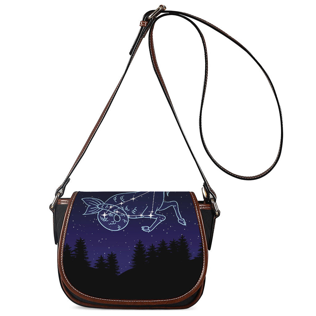 Capricorn Constellation Print Saddle Bag