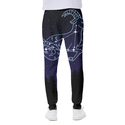 Capricorn Constellation Print Scuba Joggers
