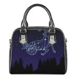 Capricorn Constellation Print Shoulder Handbag