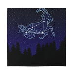 Capricorn Constellation Print Silk Bandana