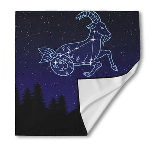 Capricorn Constellation Print Silk Bandana