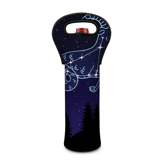 Capricorn Constellation Print Single Neoprene Wine Tote