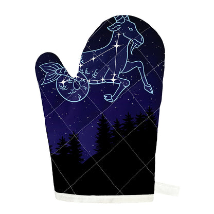 Capricorn Constellation Print Single Oven Mitt