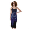 Capricorn Constellation Print Slim Fit Midi Cami Dress