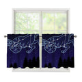 Capricorn Constellation Print Tier Curtains