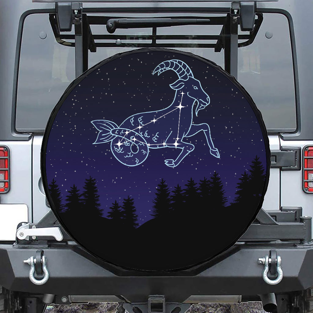 Capricorn Constellation Print Tire Cover