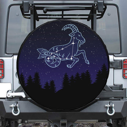 Capricorn Constellation Print Tire Cover