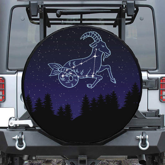 Capricorn Constellation Print Tire Cover