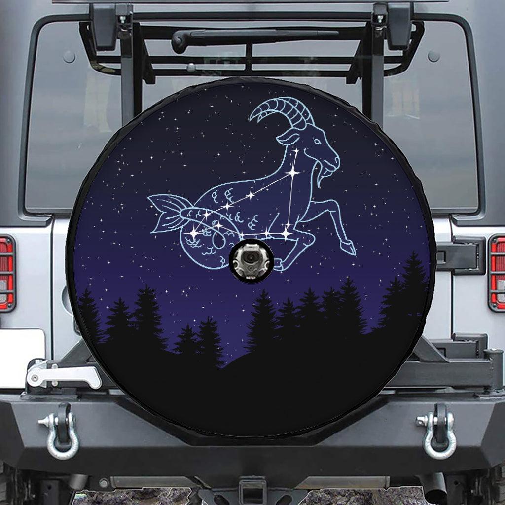 Capricorn Constellation Print Tire Cover With Camera Hole