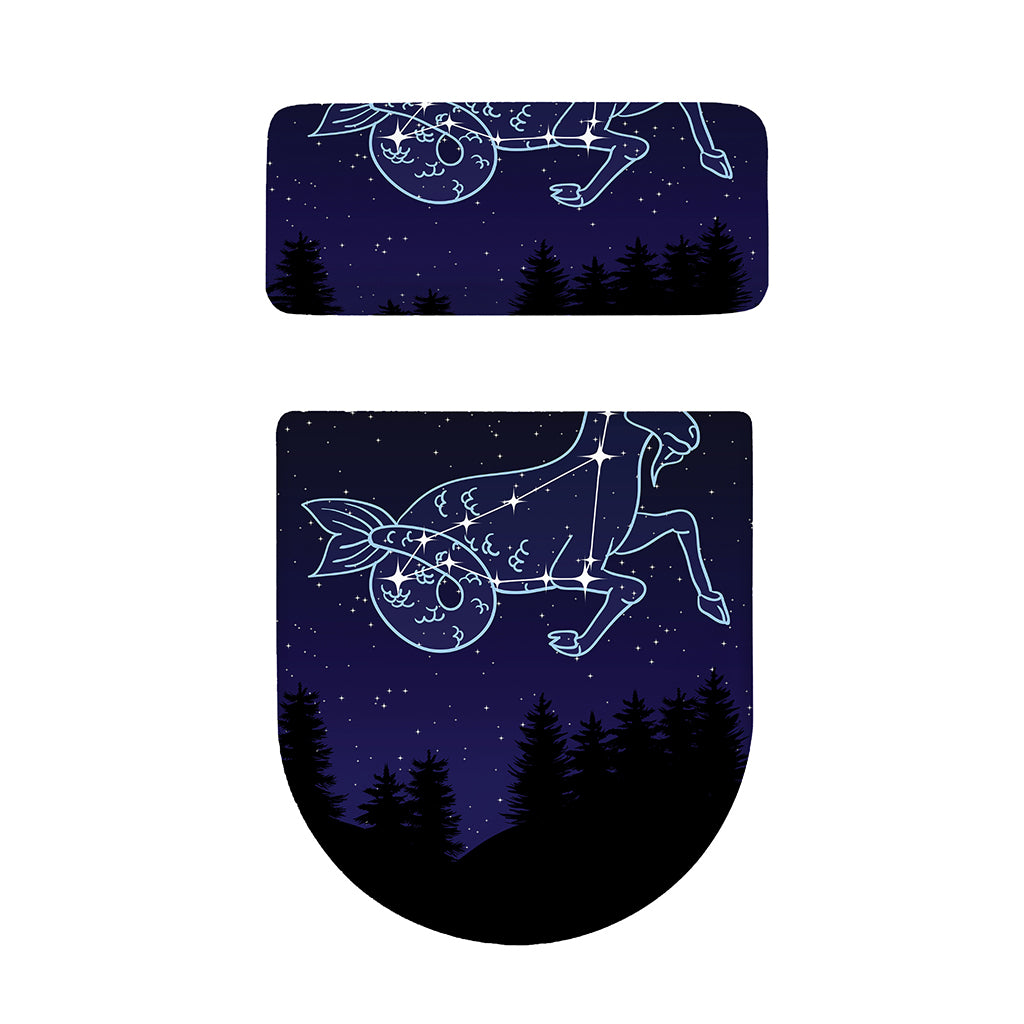 Capricorn Constellation Print Toilet Lid And Tank Cover Set