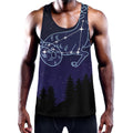 Capricorn Constellation Print Men's Workout Tank Top