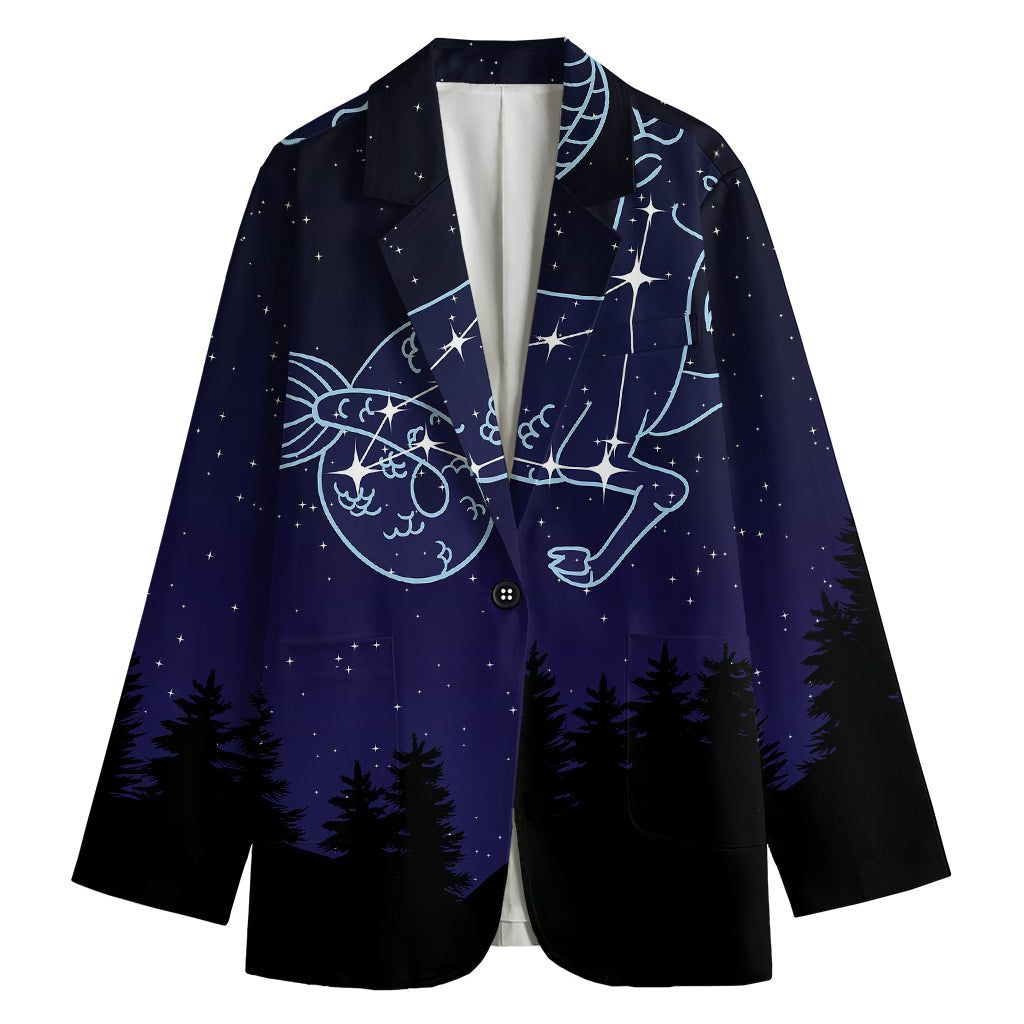 Capricorn Constellation Print Women's Blazer