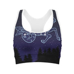 Capricorn Constellation Print Women's Sports Bra