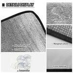 Grey Animal Paw Pattern Print Car Windshield Sun Shade