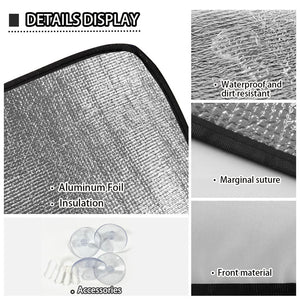 Dino Skeleton Fossil Pattern Print Car Windshield Sun Shade