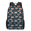 Caravan Camping Pattern Print 17 Inch Backpack