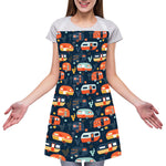 Caravan Camping Pattern Print Adjustable Apron