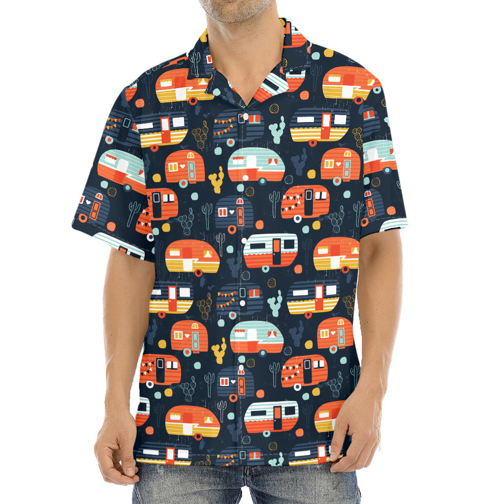 Caravan Camping Pattern Print Aloha Shirt