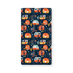 Caravan Camping Pattern Print Baby Crib Sheet