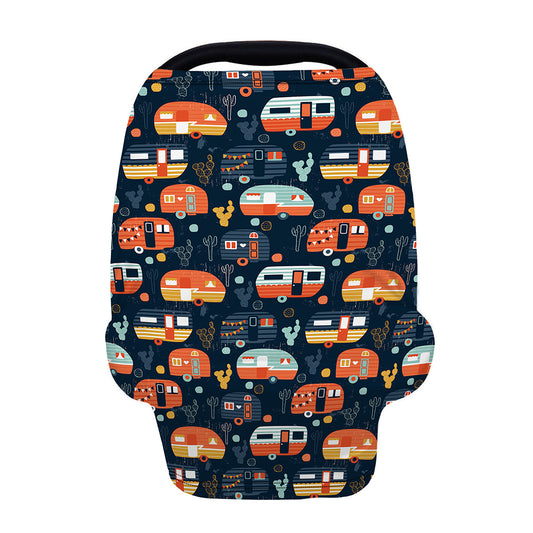 Caravan Camping Pattern Print Baby Seat Cover
