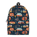 Caravan Camping Pattern Print School Backpack