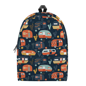 Caravan Camping Pattern Print Backpack