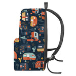 Caravan Camping Pattern Print Backpack