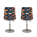 Caravan Camping Pattern Print Bar Stool Covers