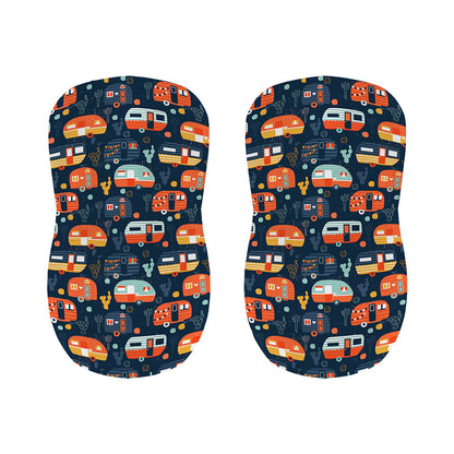 Caravan Camping Pattern Print Bar Stool Covers