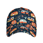 Caravan Camping Pattern Print Baseball Cap