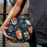 Caravan Camping Pattern Print Basketball