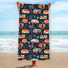 Caravan Camping Pattern Print Beach Towel