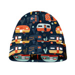 Caravan Camping Pattern Print Beanie