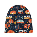 Caravan Camping Pattern Print Beanie