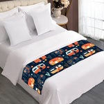 Caravan Camping Pattern Print Bed Runner