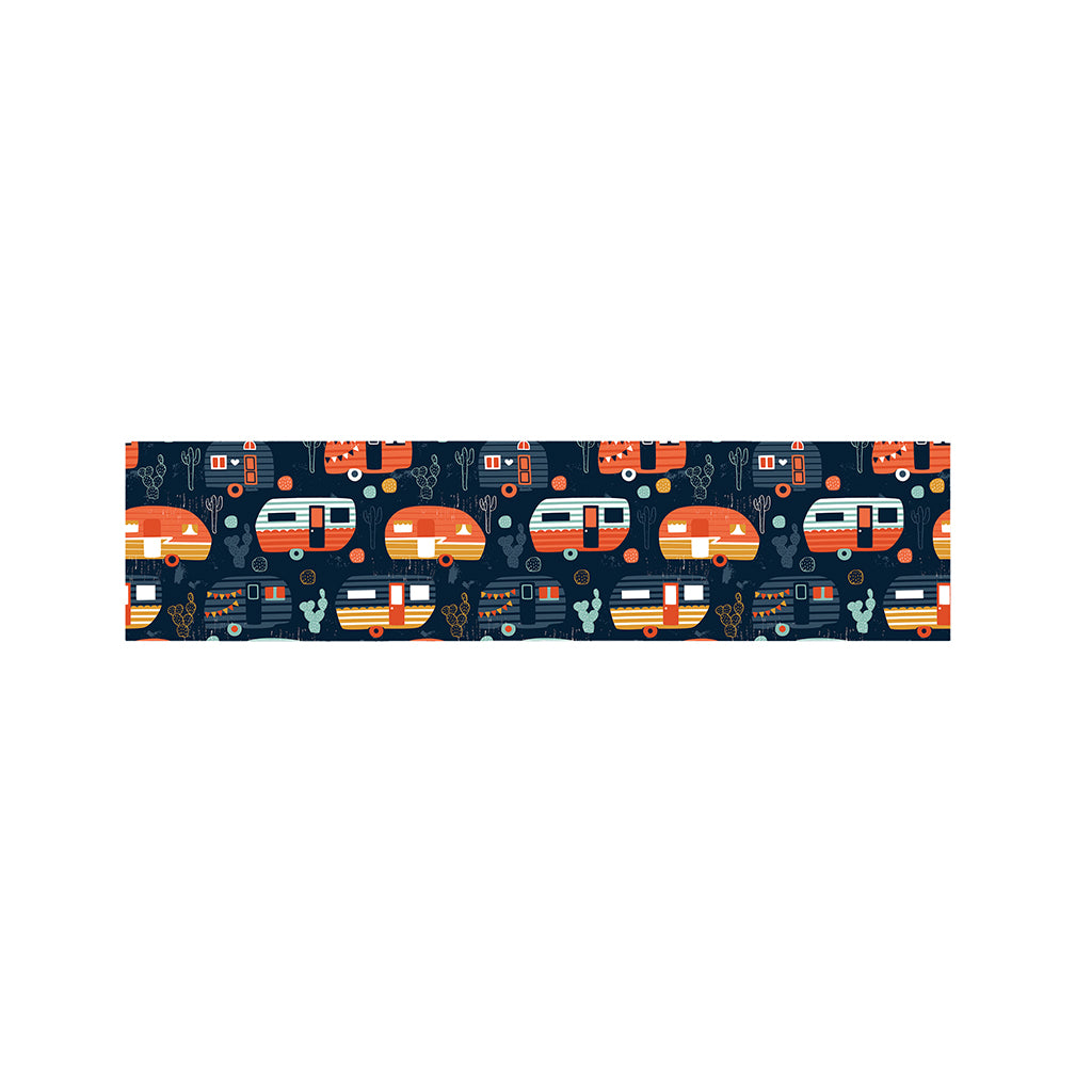 Caravan Camping Pattern Print Bed Runner