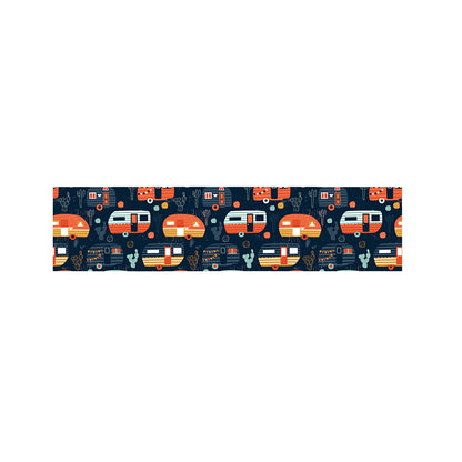 Caravan Camping Pattern Print Bed Runner