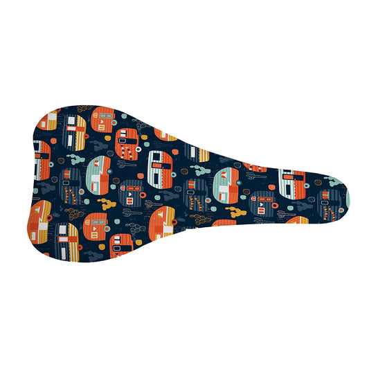 Caravan Camping Pattern Print Bicycle Seat Cover