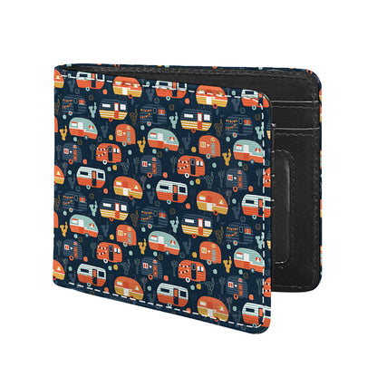 Caravan Camping Pattern Print Bifold Wallet