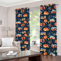 Caravan Camping Pattern Print Dimout Grommet Curtains