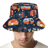 Caravan Camping Pattern Print Bucket Hat