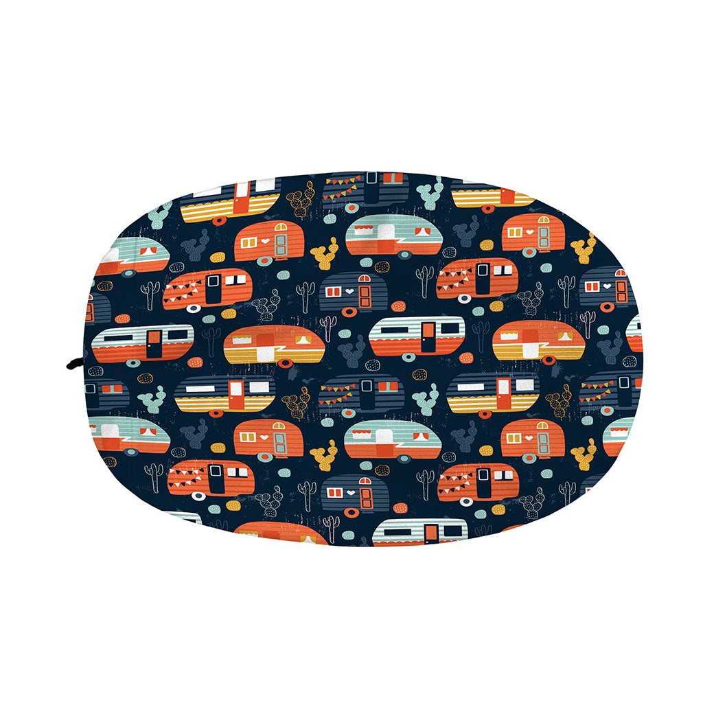 Caravan Camping Pattern Print Car Side Mirror Covers