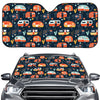 Caravan Camping Pattern Print Car Windshield Sun Shade