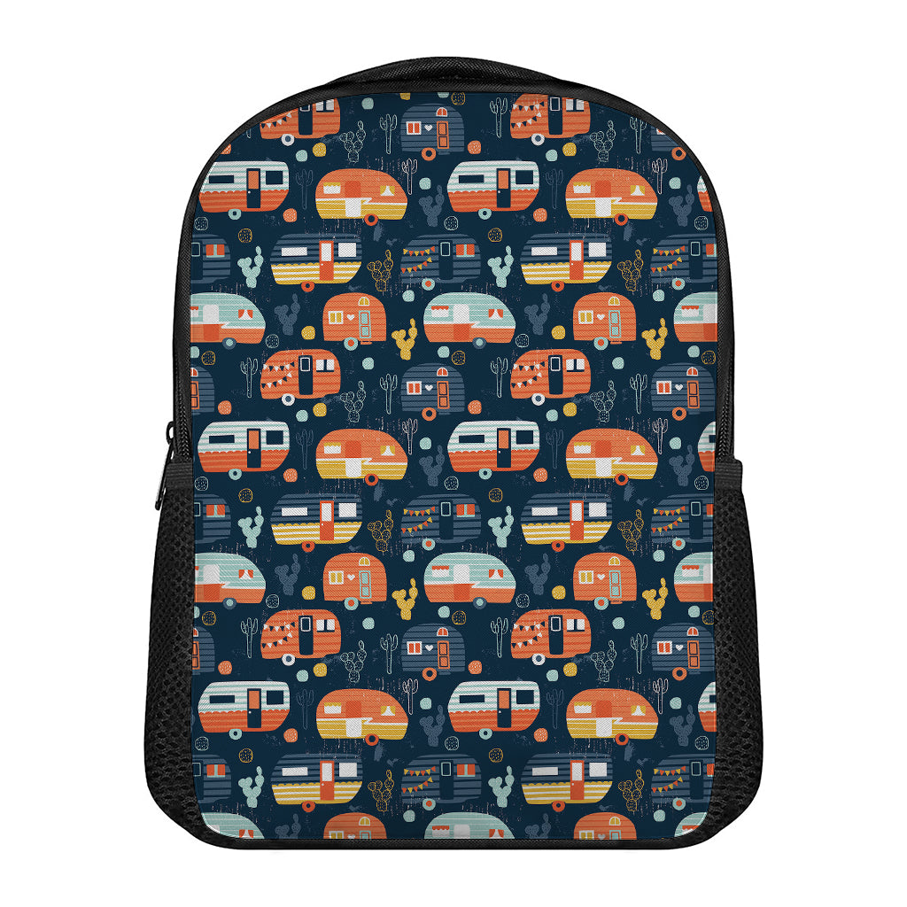 Caravan Camping Pattern Print Casual Backpack