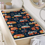 Caravan Camping Pattern Print Changing Pad Cover