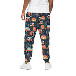 Caravan Camping Pattern Print Cotton Pants