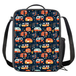Caravan Camping Pattern Print Crossbody Lunch Bag